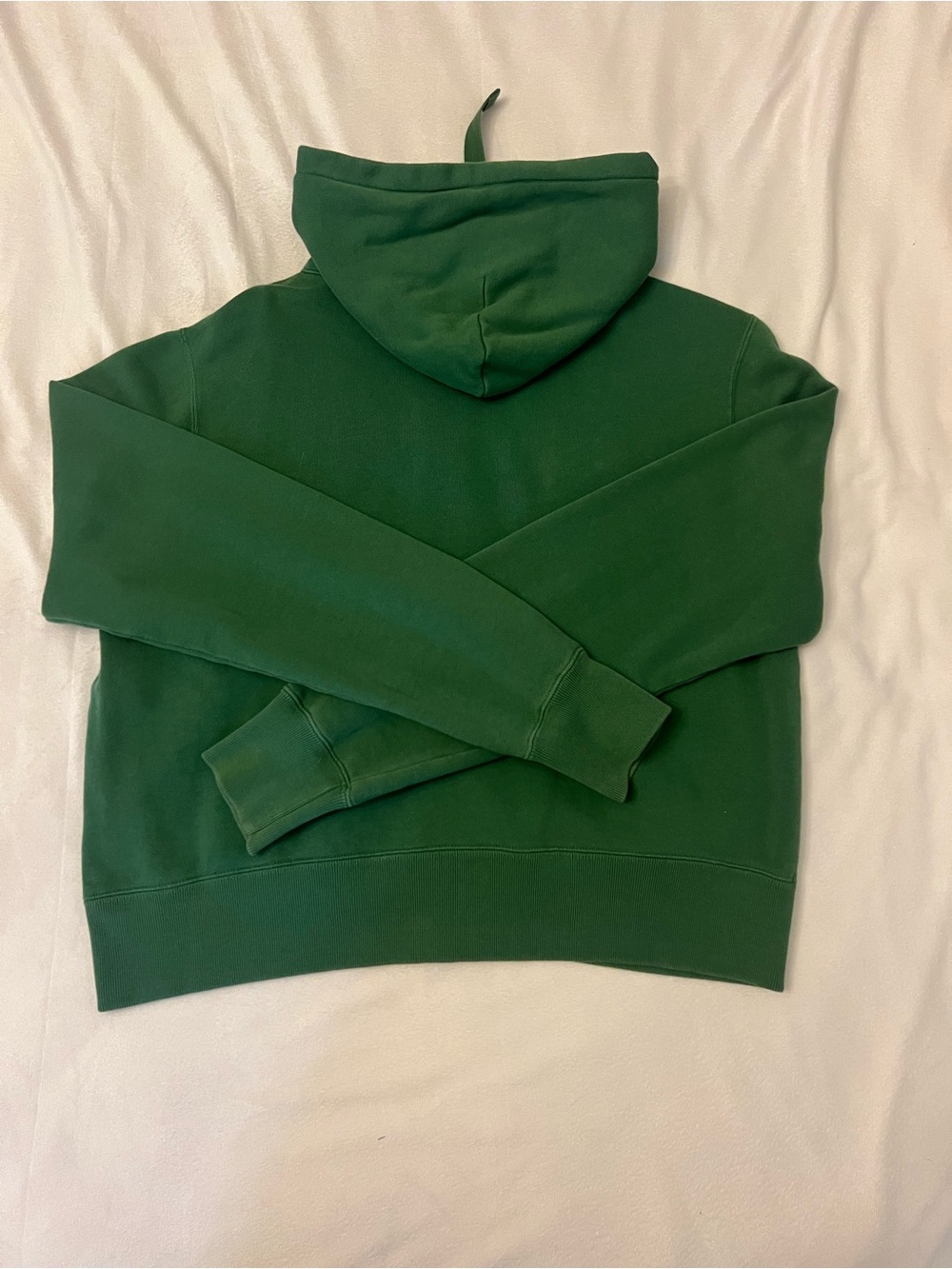 Vintage Ralph Lauren Green Shrunken Zip Hoodie with Pink Pony Embroidery - Picture 3 of 7